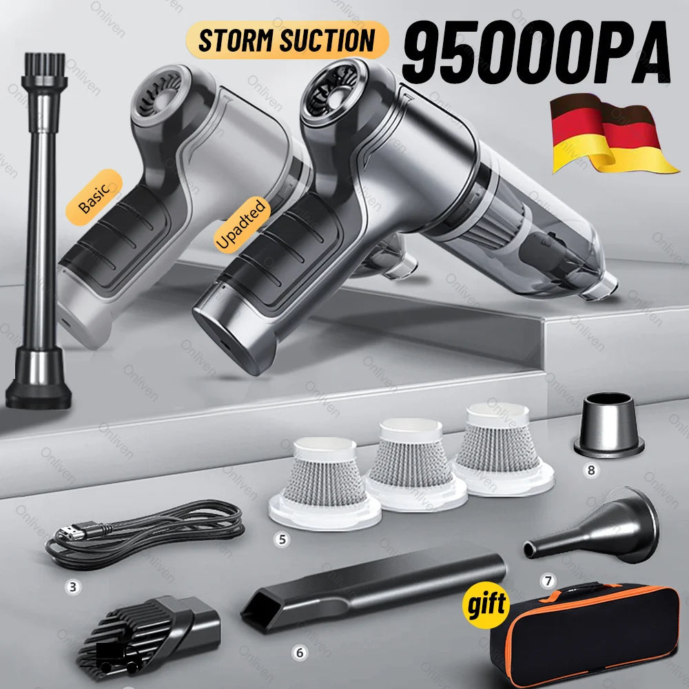 Multi-function 95000PA Car Vacuum Cleaner