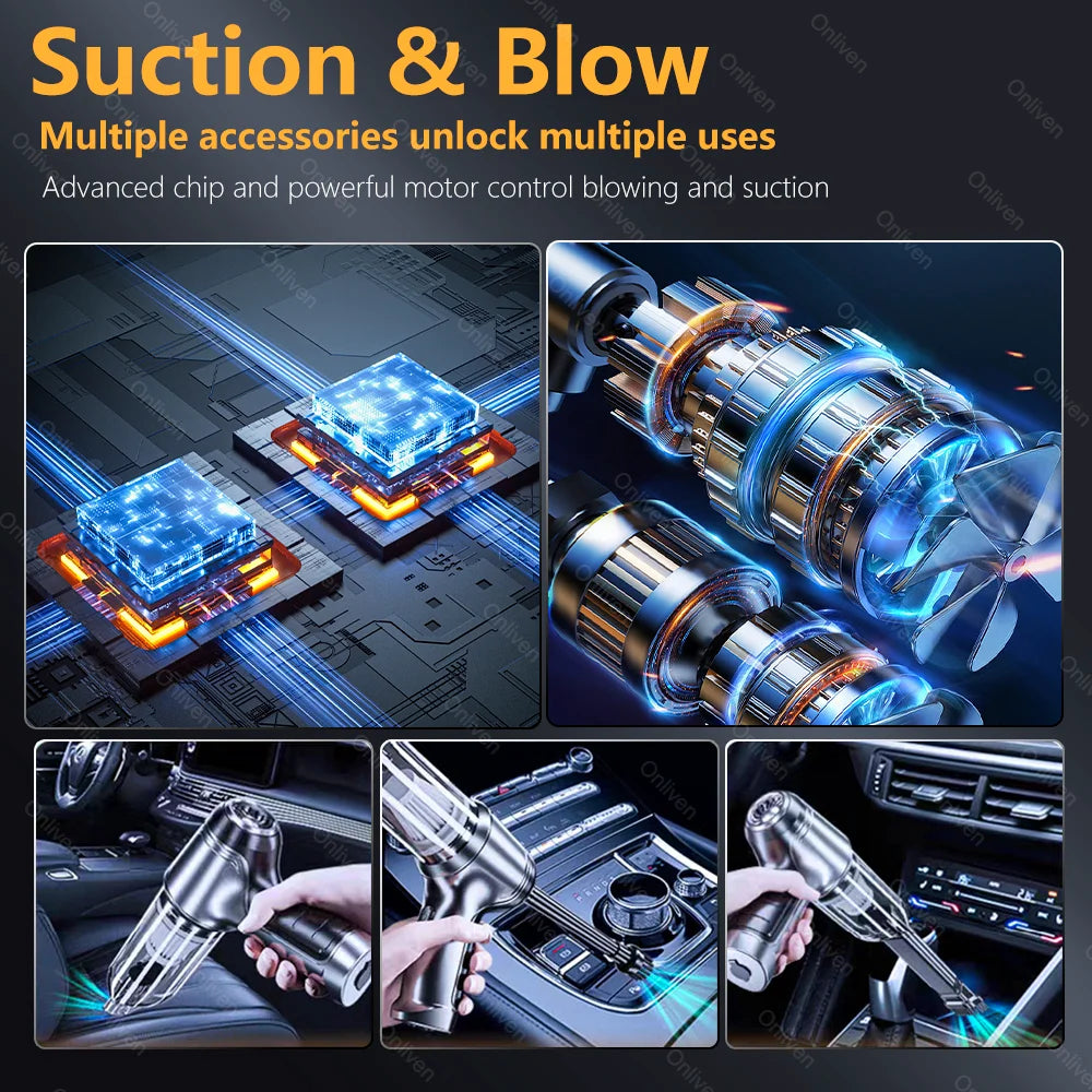 Multi-function 95000PA Car Vacuum Cleaner